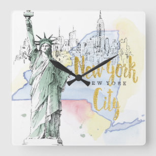 Horloge Carrée État de New York   Statue de la Liberté