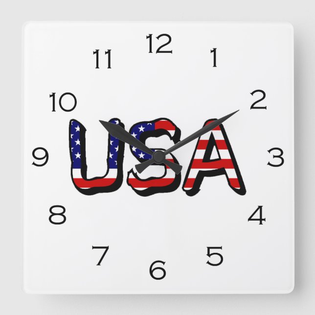 Horloge Carrée États-Unis (Recto)