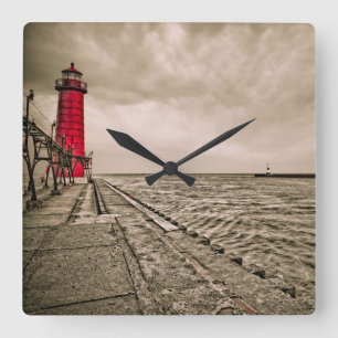 Horloge Carrée États-Unis, Michigan, Grand Haven Lighthouse