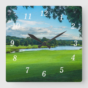 Horloge Carrée Été À L'Horloge Parcours De Golf