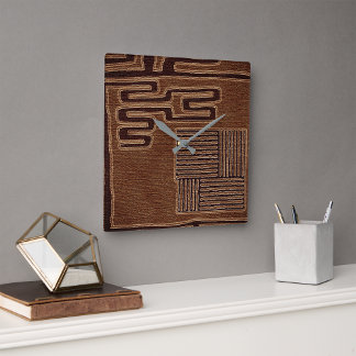 Horloge Carrée Ethnique