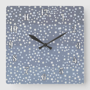 Horloge Carrée Étoiles dans le ciel