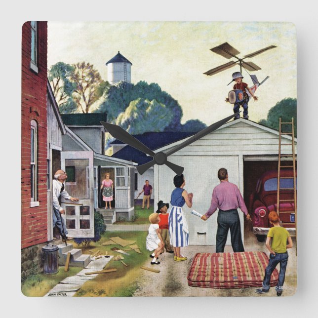 Horloge Carrée Étude pour voler (Recto)