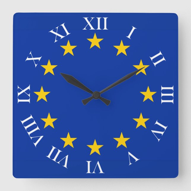 Horloge Carrée Europa Fahne (Recto)