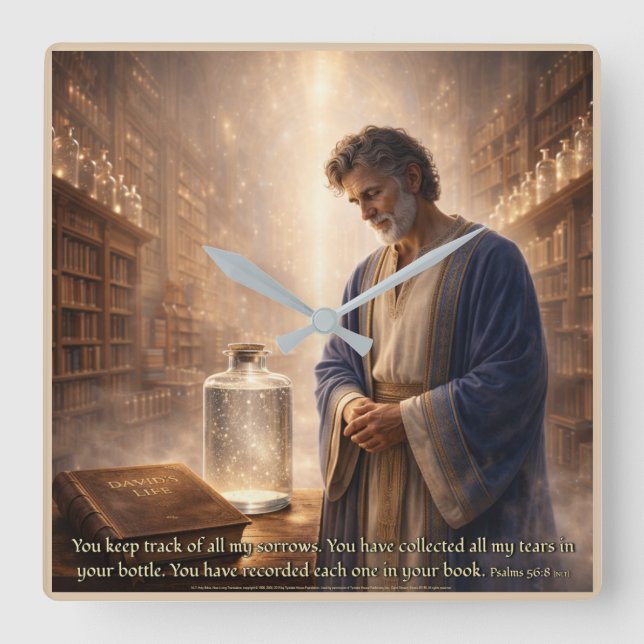 Horloge Carrée Every Tear Remembered  (Recto)