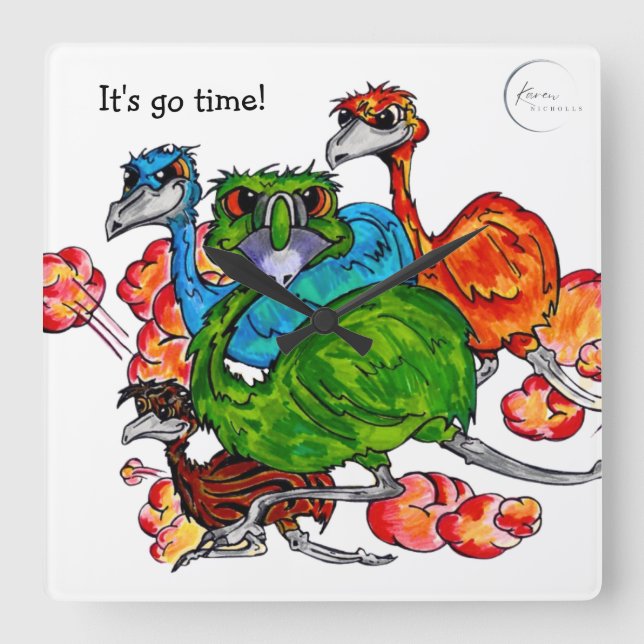 Horloge Carrée Exécuter Emu (Recto)