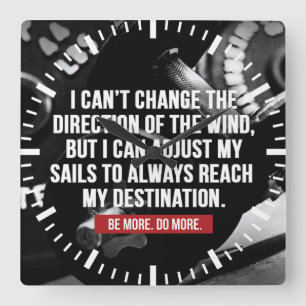 Horloge Carrée Exercice de musculation Mots Motivationnels