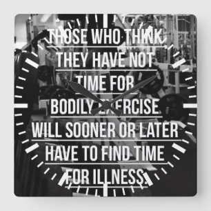 Horloge Carrée Exercice - Motivation de l'entraînement