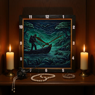 Horloge Carrée Expédition de la Jungle River