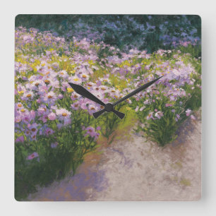 Horloge Carrée Exposition d'aster de Buckhorn