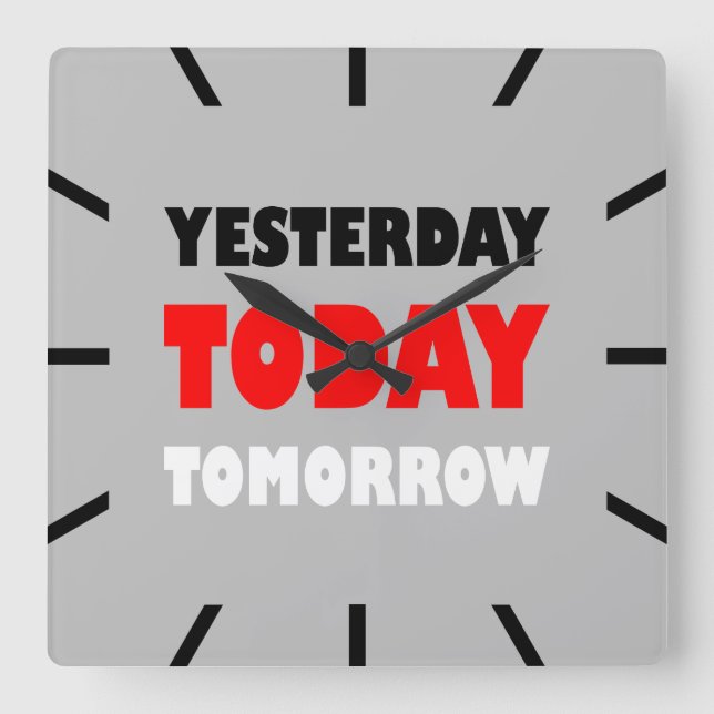 Horloge Carrée Expression positive du texte original (Recto)