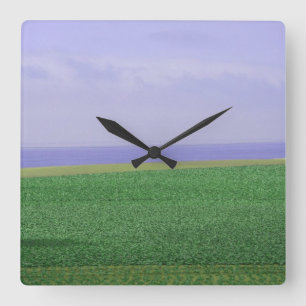 Horloge Carrée Extrémité de l'horloge de la terre