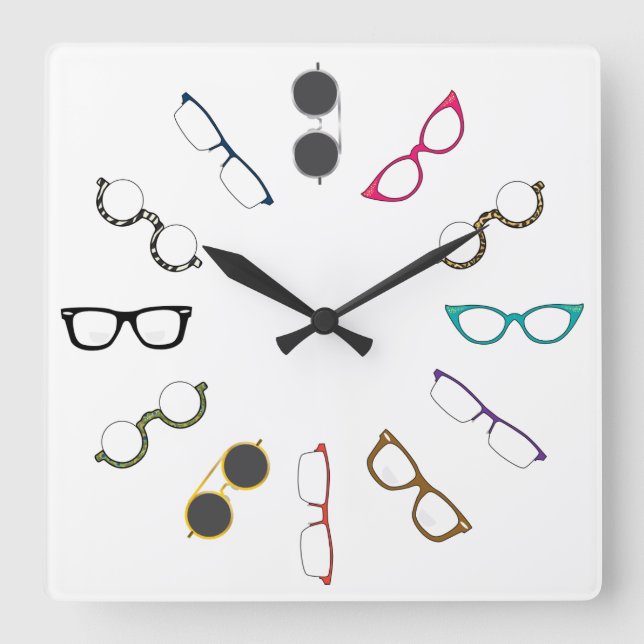 Horloge Carrée Eyeglasses Clock (Recto)