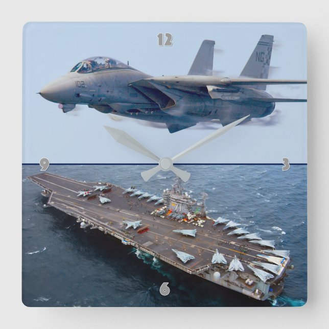 HORLOGE CARRÉE F-14 TOMCAT (Recto)