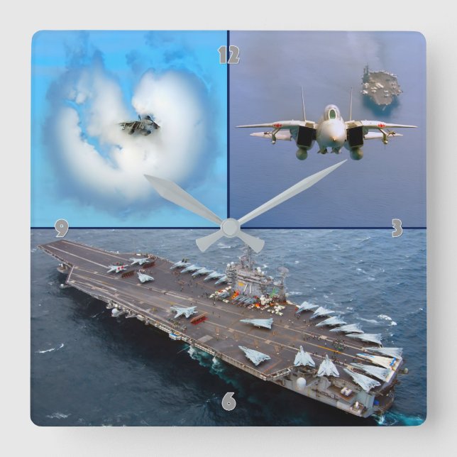 HORLOGE CARRÉE F-14 TOMCAT (Recto)