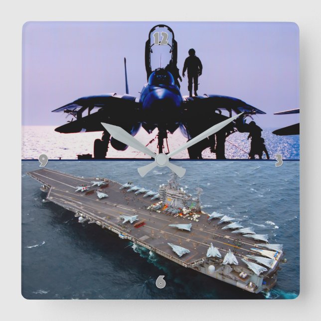 HORLOGE CARRÉE F-14 TOMCAT (Recto)