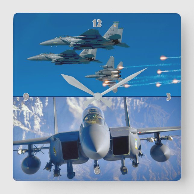 HORLOGE CARRÉE F-15E GRÈVE EAGLE (Recto)