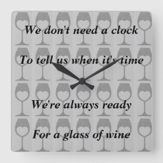 Horloge Carrée f wine clover