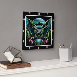 Horloge Carrée Falcon de Neon Majestic