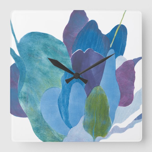 Horloge Carrée False Indigo I (Recto)