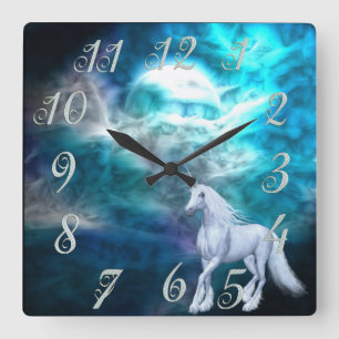 Horloge Carrée Fantasy Sky