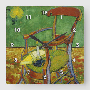 Horloge Carrée Fauteuil de Van Gogh Paul Gauguin (F499)