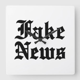 Horloge Carrée Faux News