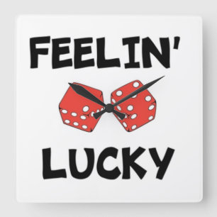HORLOGE CARRÉE "FEELIN' LUCKY" DICE