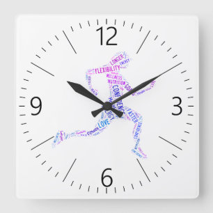 Horloge Carrée Fille qui court