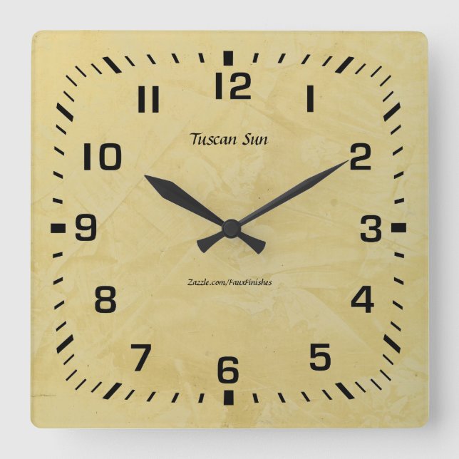 Horloge Carrée Finition fausse du soleil toscan 2.0 (Recto)