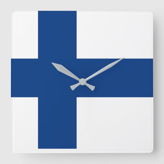 Horloge Carrée Finland National World Flag (Recto)