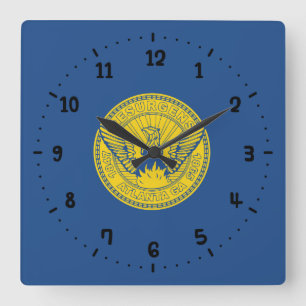 Horloge Carrée Flag of Atlanta, Georgia Square Wall Clock