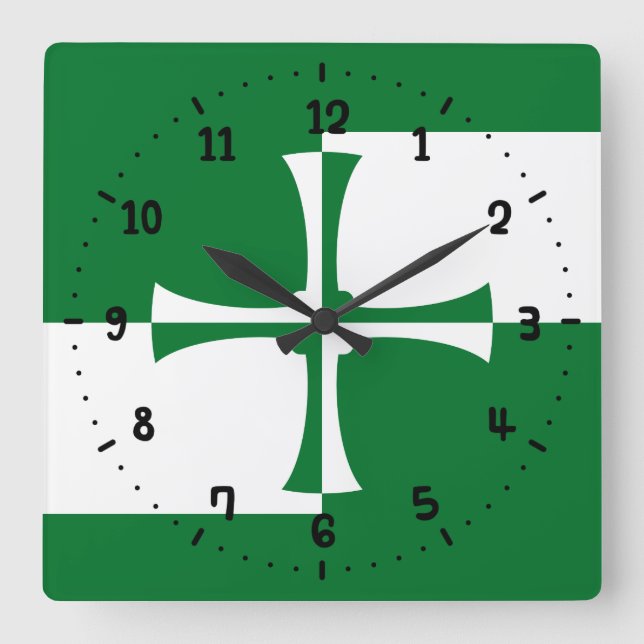 Horloge Carrée Flag of Kirkcudbrightshire Square Wall Clock (Recto)