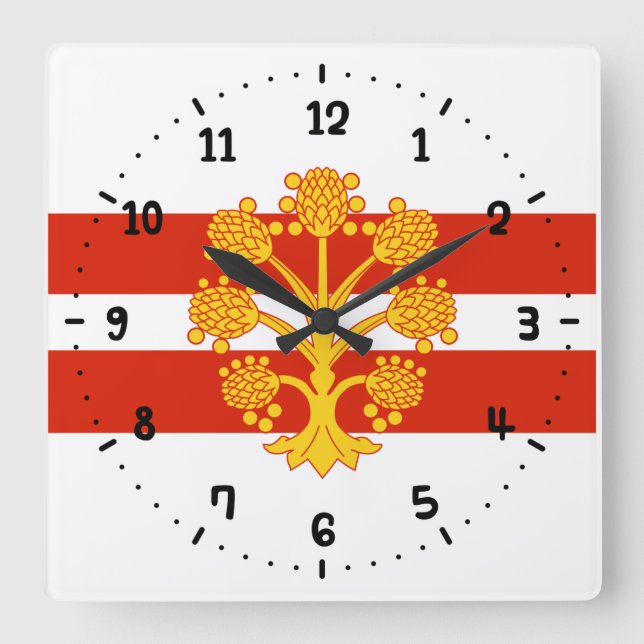 Horloge Carrée Flag of Westmorland Square Wall Clock (Recto)