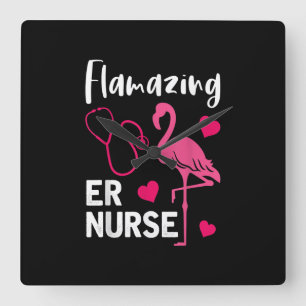 Horloge Carrée Flamazing Flamingo