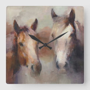 Horloge Carrée Flambant l'ouest