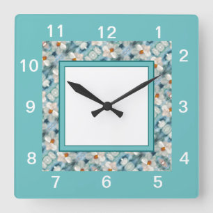 Horloge Carrée Fleur de marguerite