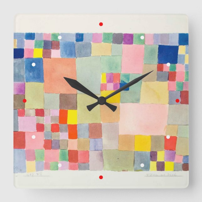 Horloge Carrée Flora on sand , Paul Klee (Recto)
