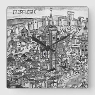 Horloge Carrée Florencia Bianco e Nero 1493