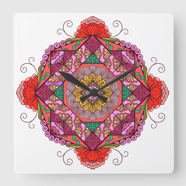 Horloge Carrée Flores como el Cosme (Recto)