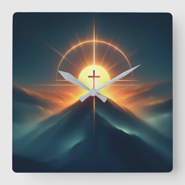 Horloge Carrée Foi intemporelle (Recto)