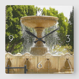 Horloge Carrée Fontaine de Sausalito Photographie de voyage en Ca