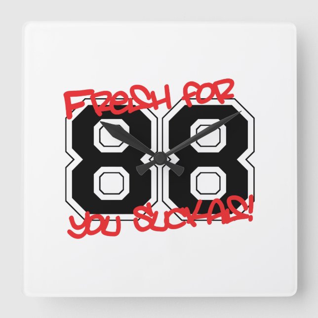 Horloge Carrée Frais pour '88 (Recto)