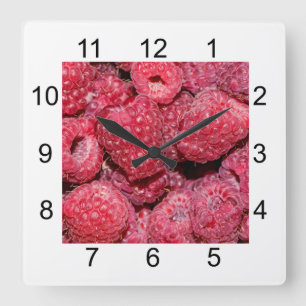 Horloge Carrée Framboise