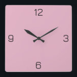 Horloge Carrée Framboise gris pâle E6B0C4 - Option pour ajouter u<br><div class="desc">Ajoutez un nom, des initiales ou du texte, ou gardez la couleur seule. La couleur correspond à d'autres éléments du magasin en fonction du nom et du code HEX (triplet hexadécimal à six chiffres) qui s'affiche. Utilisez ce code pour mélanger, mettre en correspondance et customiser tout autre élément pour l'accompagner...</div>