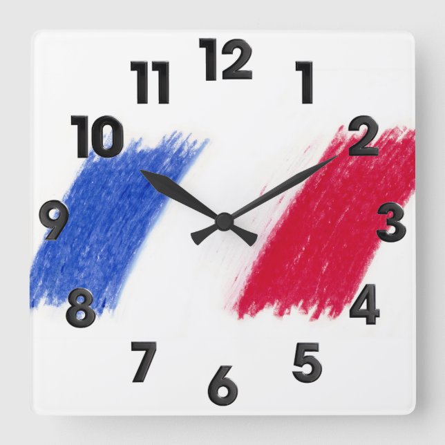 Horloge Carrée français (Recto)