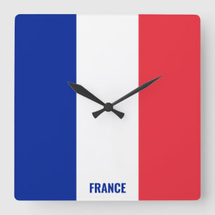 Horloge Carrée France Patriotic