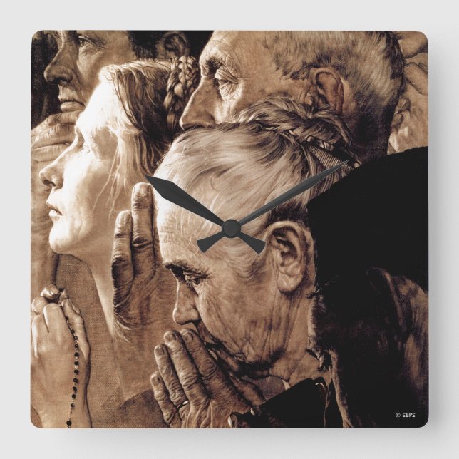 Horloge Carrée Freedom of Worship (Recto)