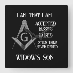 Horloge Carrée Freemason