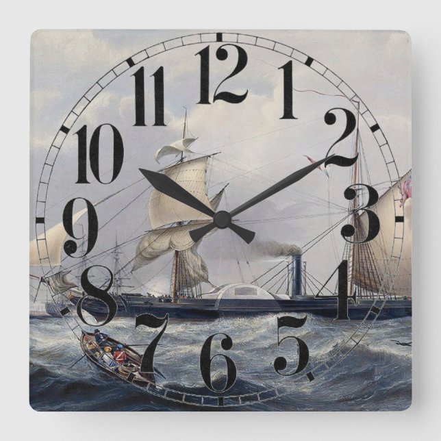 Horloge Carrée Frégate Cyclope HMS 1839 (Recto)